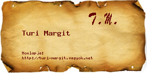Turi Margit névjegykártya
